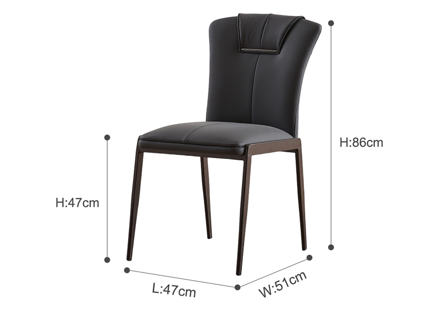 Home Hotel Furniture Chair Dining Set PU Leather Dining Chair (6)f78