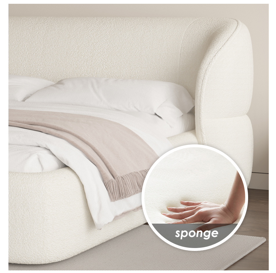 Cama italiana de lana de cordero estilo crema, cama de lujo ligera para el hogar (5)2lf