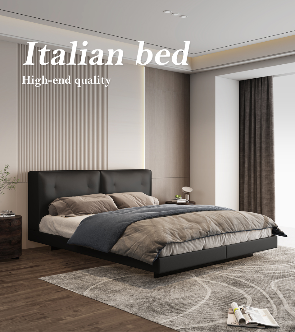 Italian minimalist beds typically use simple lines and s (1)wpm