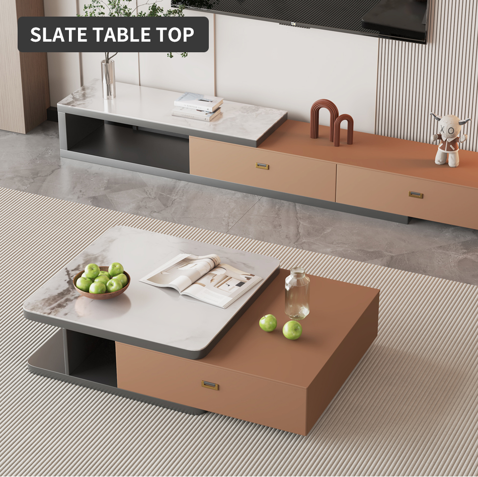 Table basse de luxe minimaliste italienne, meuble TV au sol simple (2)vmi