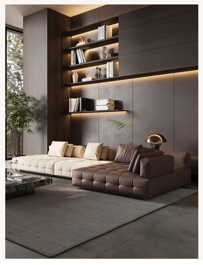 Modul Sofa Kulit Lawrence Sofa Sectional Apartemen Besar Minimalis Italia (3)tsz