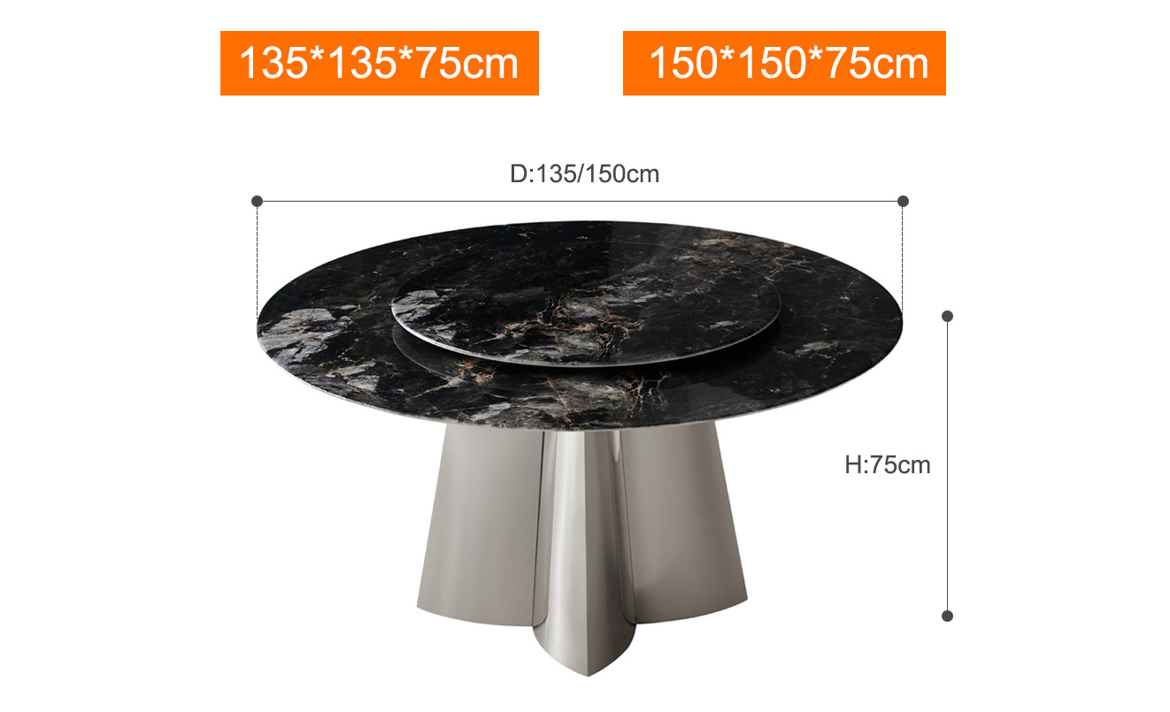 Conjunto de mesa de jantar de pedra sinterizada retangular de luxo leve com 6 cadeiras (7) v25