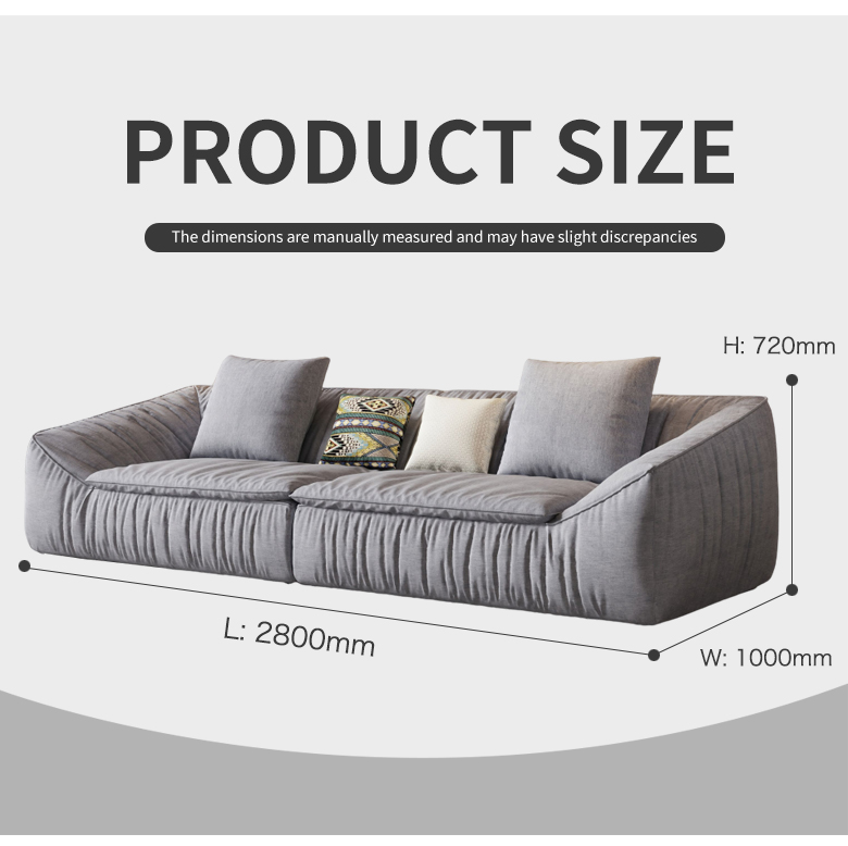 Minimalist Flanel Kanepe İskandinav Tarzı Daire Oturma Odası Kumaş Kanepe (12)nge