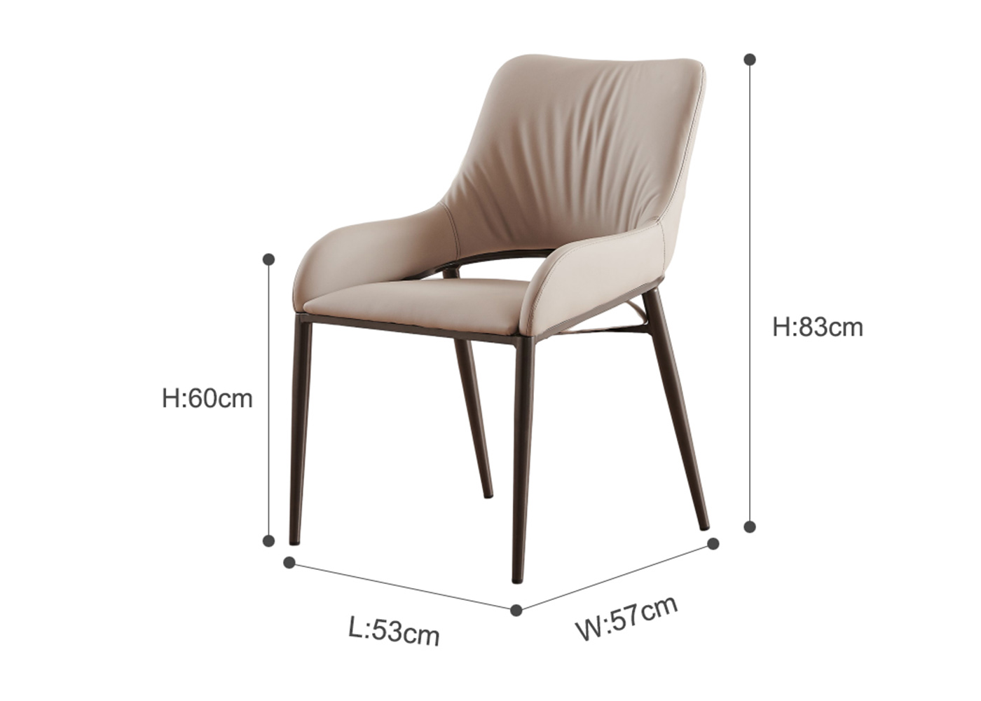 Simple Light Luxury Chair Leather Dining Room Chair With Back (6)v0s