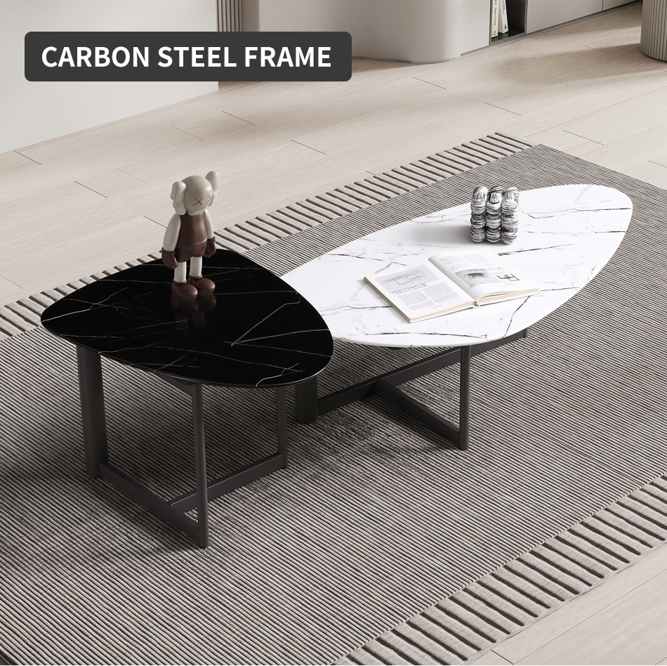 The combination of marble coffee table and side table is not only practical, but also a beautiful landscape, enhancing the sophistication and grace of your living spacen05