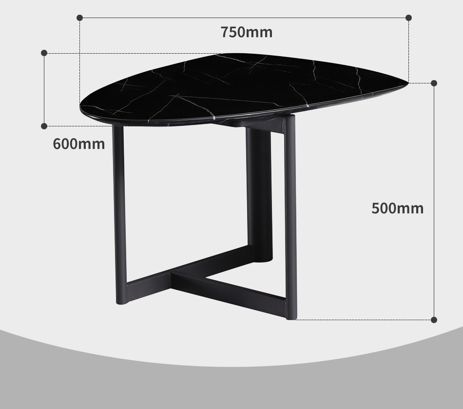 De combinatie van marmeren salontafel en bijzettafel is niet alleen praktisch, maar ook een prachtig landschap, waardoor de verfijning en gratie van uw woonruimte wordt versterktjp2