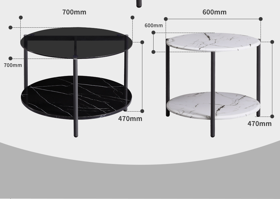 La combinaison d'une table basse en marbre et d'une table d'appoint met parfaitement en valeur un noble et (6) saj