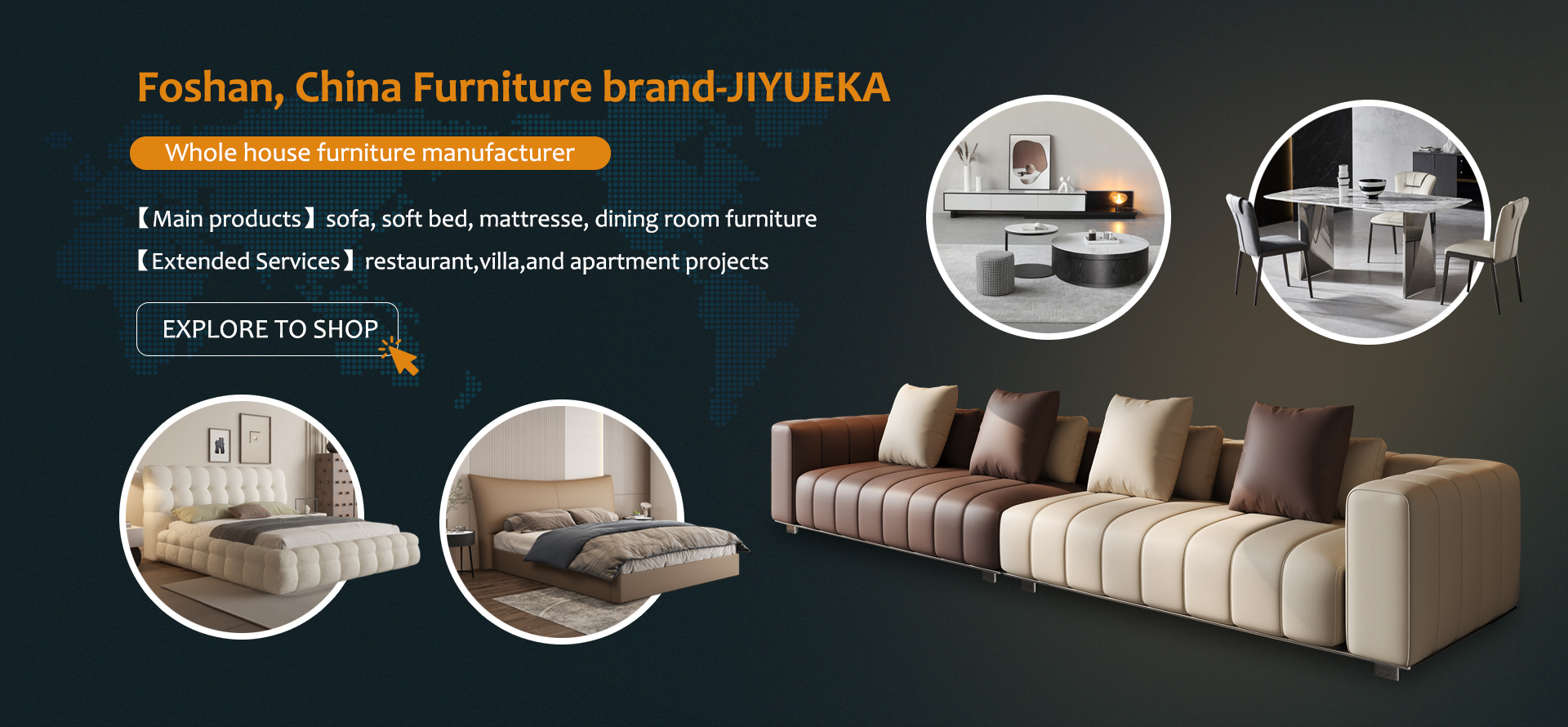 Sofa vải phòng khách tối giản JIYUEJIA Ý - JIYUE