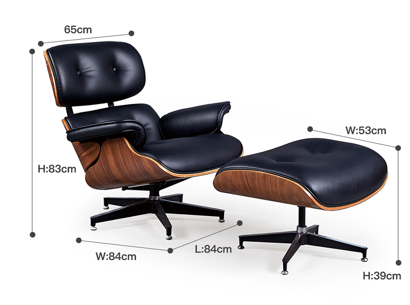 Leather Office Swivel Elegant Lounge Chair With Foot Rest (7)b27