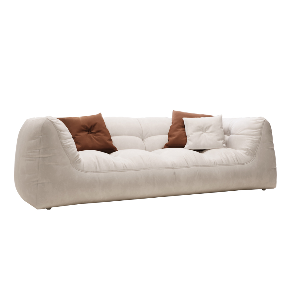 JIYUEJIA italienisches minimalistisches Wohnzimmer Sofa aus Silikonleder – HANSI