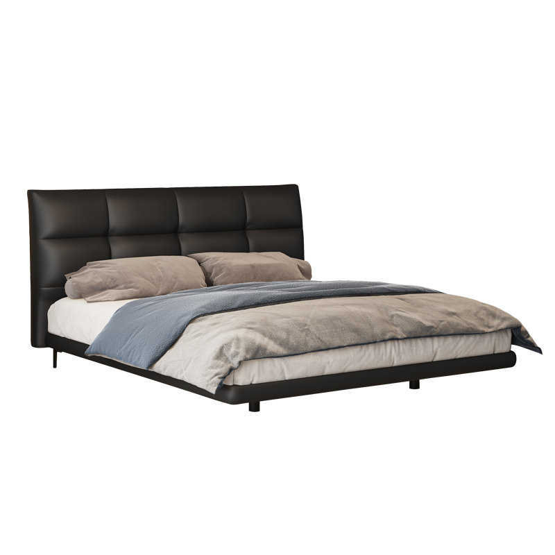 Italian Luxury Double Bed Bedroom Furniture Modern Leather King Bed