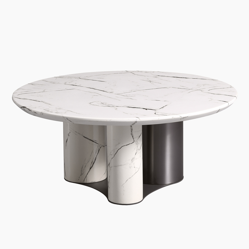 Modern Sintered Stone Coffee Table Living Room Hotel Round Marble Tea Table