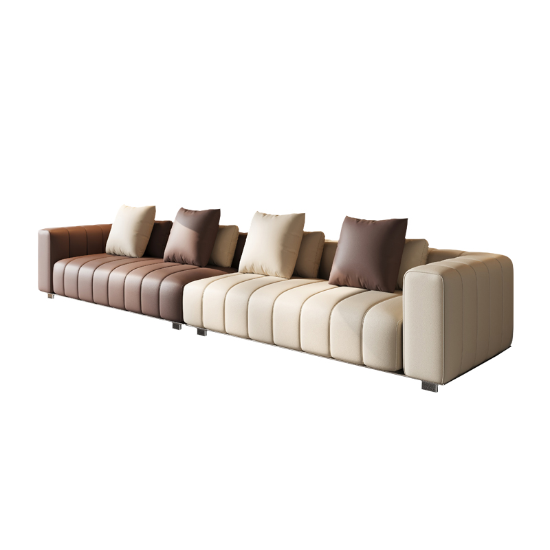 Sofa góc đàn piano đơn giản hiện đại Sofa da nội thất cao cấp