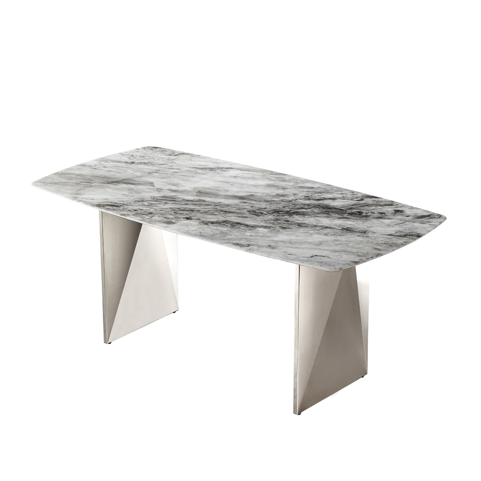 Muebles modernos Juego de mesa de comedor con tapa de piedra sinterizada 4 6 8 asientos