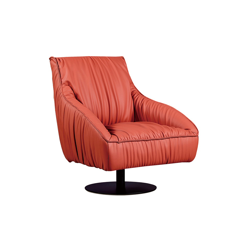 Light Luxury Leather Swivel Chair Home Hotel Leisure Chair