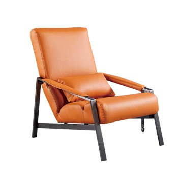 Italian Living Room Sofa Chair Light Luxury Leather Leisure Chair