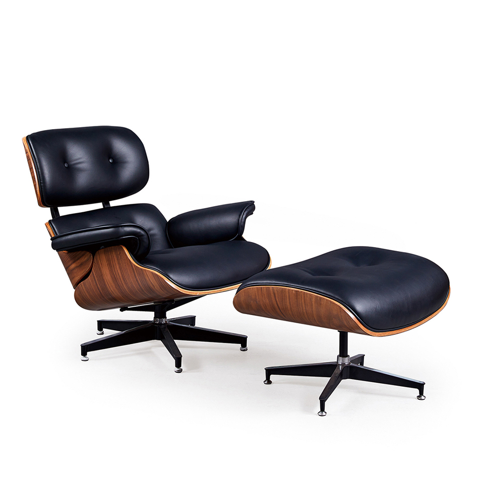 Leather Office Swivel Elegant Lounge Chair With Foot Rest