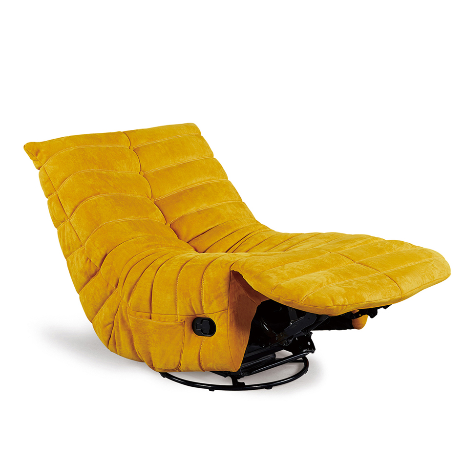 Aksamitna obrotowa pojedyncza sofa w stylu włoskim Leniwa sofa Sofa Caterpillar