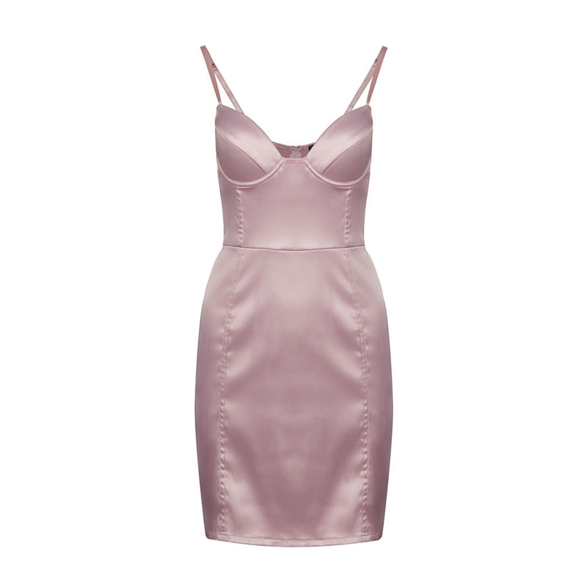 Satin Fabric Woven's Glamorous Evening Dress