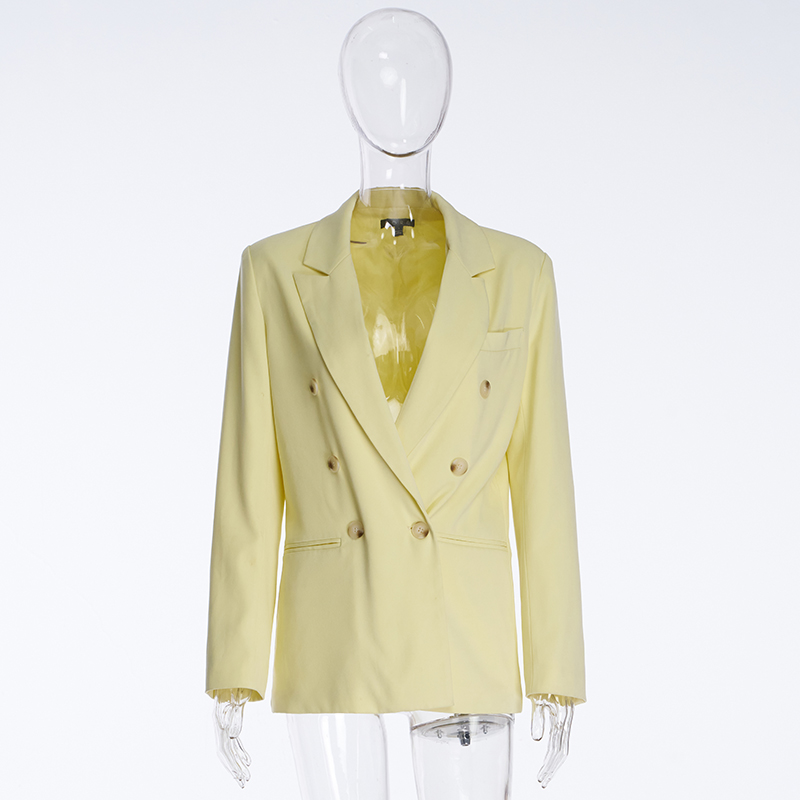 Light Yellow Blazer, Simple, Fashionable And Versatile Casual Blazer