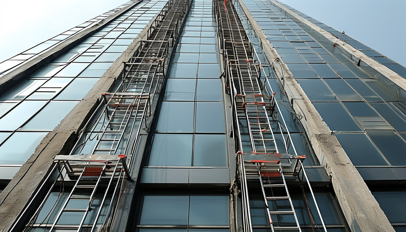 10 Ft Ladder Aluminum For High-rise Building Facade Construction And Maintenance