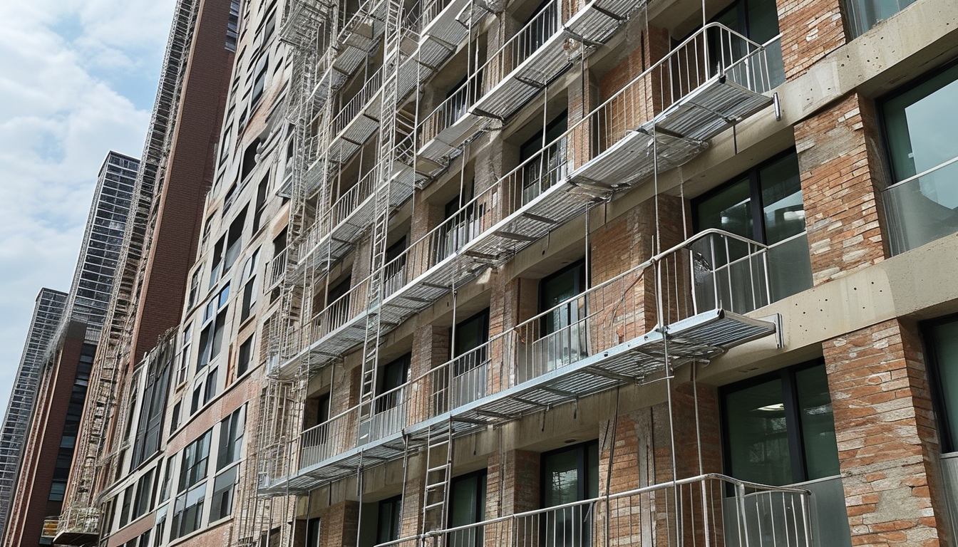 10 Foot Aluminum Extension Ladder For High-rise Building Facade Construction And Maintenance