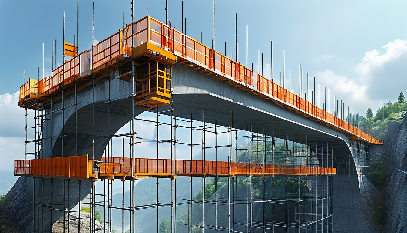 Rolling Scaffold Tower For Bridge, Tunnel And Infrastructure Engineering Projects