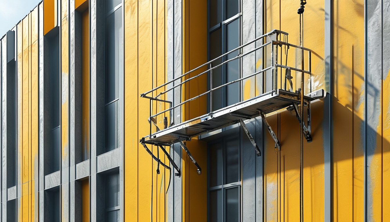 Steel Prop For Exterior Wall Cleaning, Plastering And Painting Work