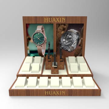 Wood Multi-tier Window Watch Display Kit For Watch Boutique