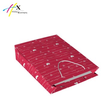 Custom paper shopping bag with heart printing  
