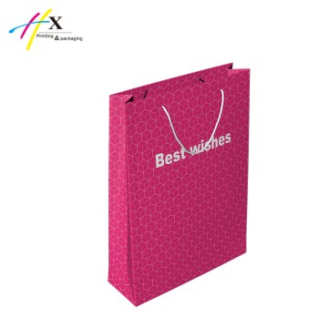 Best wishes pure color printing paper gift bag