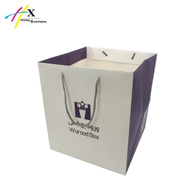 Bespoke printing paper shopping bag with PP handles