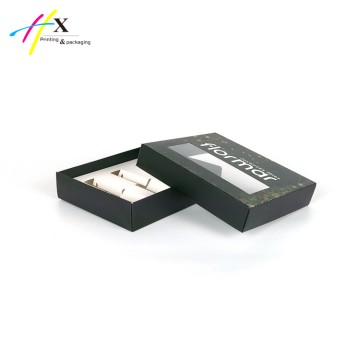 full printing paper lid and tray style box with PVC window