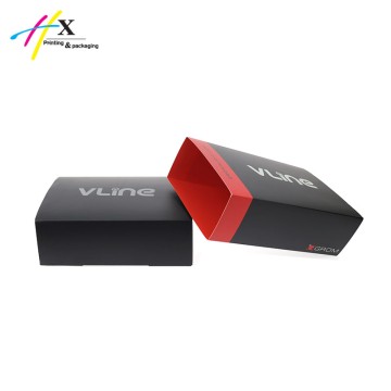 black sliding paper drawer folding box with custom logo