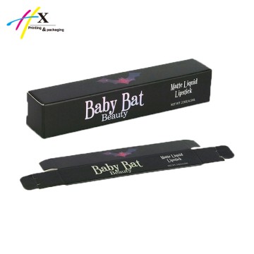 black paper lipstick box with custom logo
