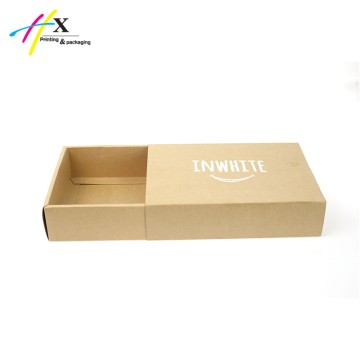 folding brown kraft paper sliding box with logo