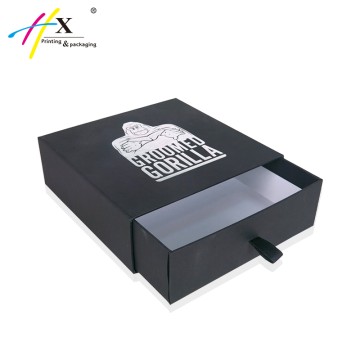 black paper sliding paper box for hair extensions