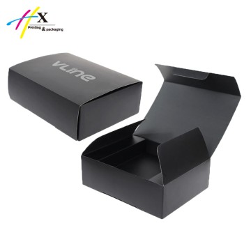printed black folding paper packaging box