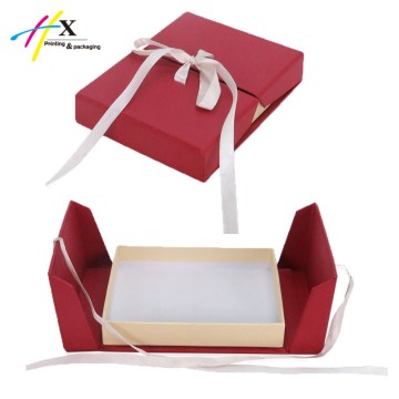 ribbon closure hard paper gift box