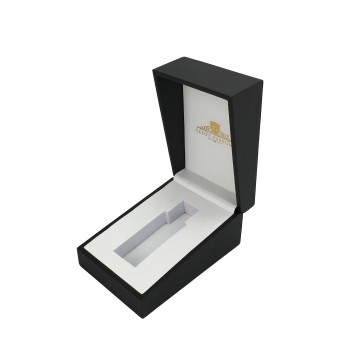 leather finished elegant custom perfume box packaging 