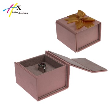 Pink paper box for ring packing  