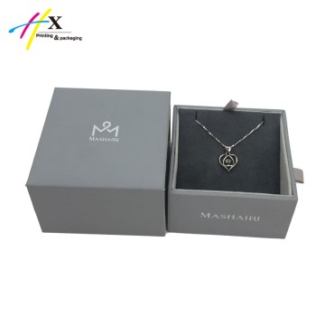 High quality gray necklace packing drawer box 