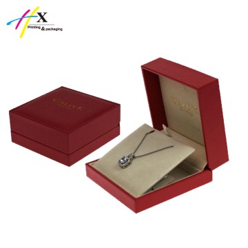 Red PU leather necklace packing box 