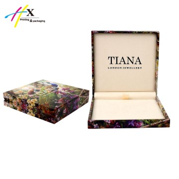 Colorful printing wooden set jewelry packing box