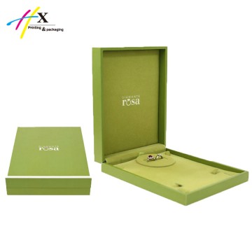 Luxury paper and wood box for set jewelry