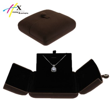 Brown Two Door Jewelry Necklace Box