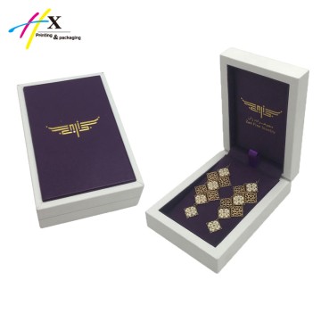 White Wooden Jewelry Earring Box