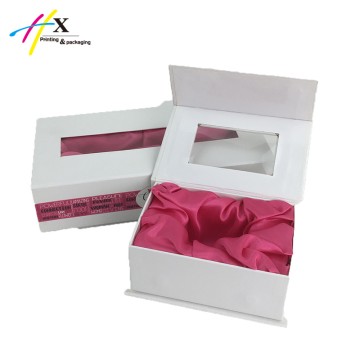 custom design paper packaging box for perfume with window