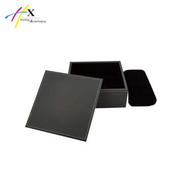leather finished wooden jewelry box for jewelry sets packaging