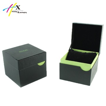 Luxury High Quality Custom Logo Black paper Packaging Box for Single Watch Box